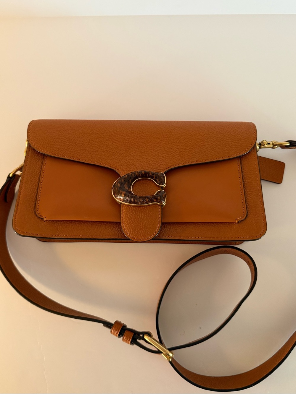 Coach Tabby 26 Hazelnut Leather Crossbody Bag C3888 Missing Shoulder Strap - Picture 10 of 16